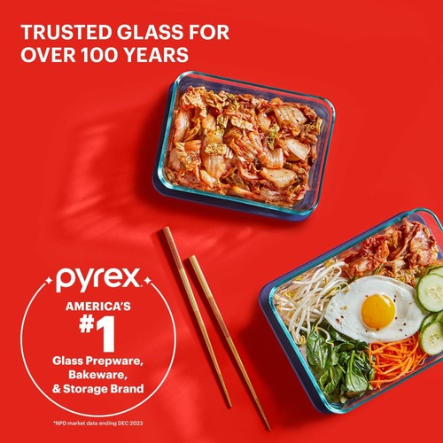 14-Pc Glass Food Storage Set - 7,4,2&1-Cup Round Containers with Lids - BPA-Free - Picture 5 of 6