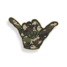 Camo Shaka Hang Loose Sticker Army Laptop Cup Car Vehicle Window Bumper Decal