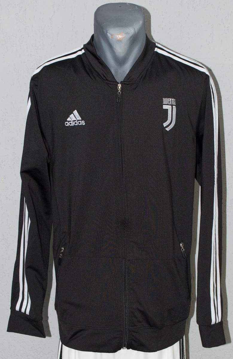 Juventus Jacket Full Zip Football Soccer Mens Black Training