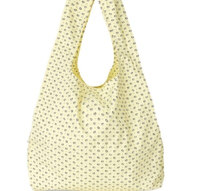 ☆Ganni☆ Cotton Crochet Frill Tote Bag Yellow A4515373