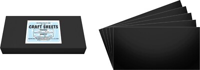 Black Flex Plasticard Polystyrene Craft Sheets - 6''x12'' - .060'' thick - 25 Pack