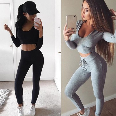 gym crop top and leggings