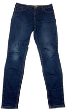 George women's jeans UK size 12 skinny dark blue zip up mid rise 