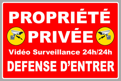 PRIVATEIGENTUM EINTRITTSSCHUTZ 40cmX26cm AUFKLEBER STICKER PB500