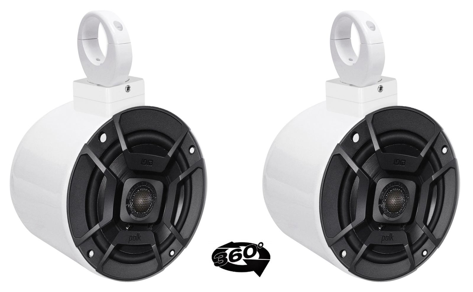 2 Колонки Polk Audio 525 с поворотной на 360 башней из белого алюминия для вейкбординга Polk Audio 525 28790₽