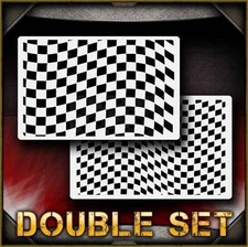 Waving Checkers B Airbrush Stencil Template Airsick