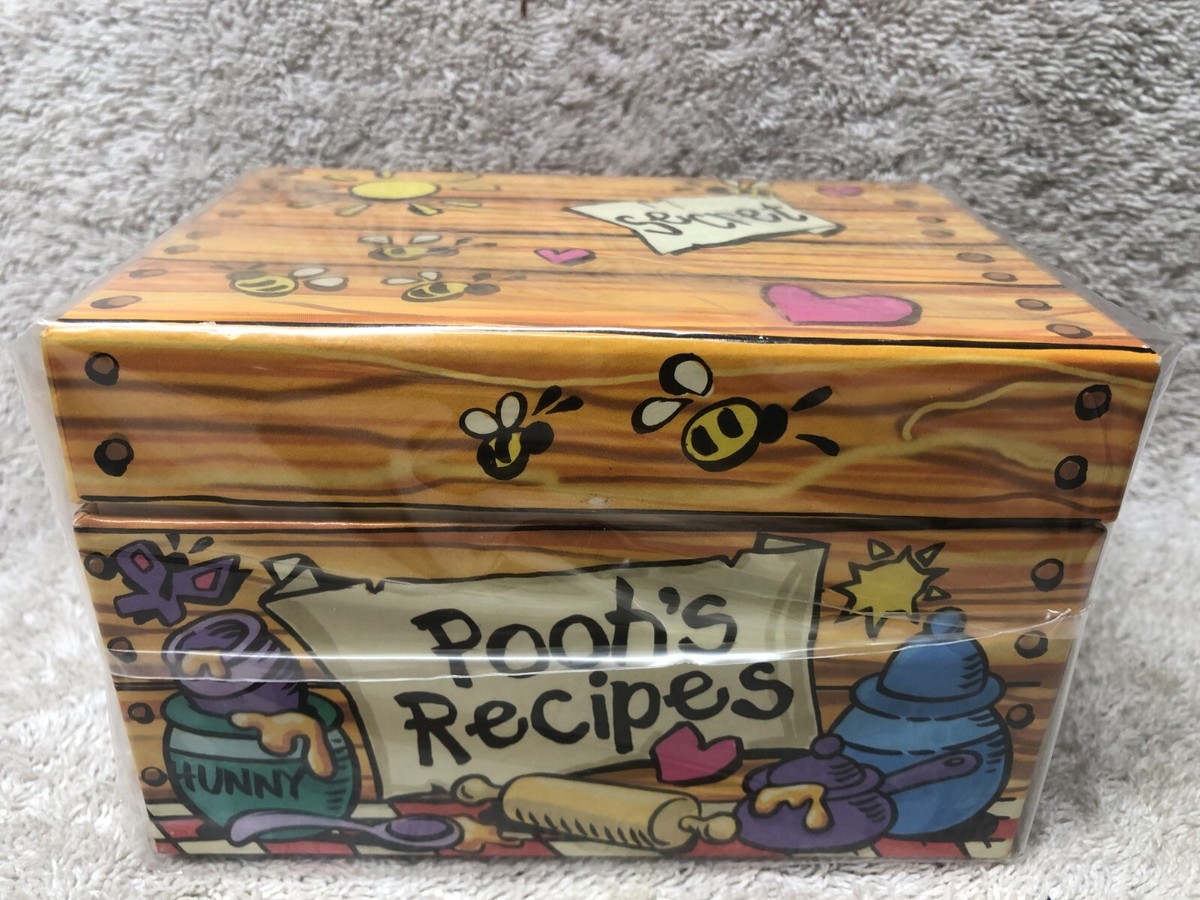 WINNIE THE POOH'S RECIPE BOX recipes note cards divider disney