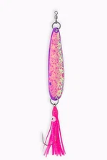 Salmon Spoon McOmie's 3 1/4"  "Cotton Candy" Glow Spoon w/Hoochie 