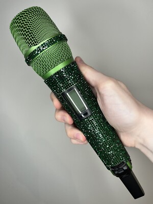 Dark Green Rhinestone Wireless Professional Microphone + Receiver System G-MARK