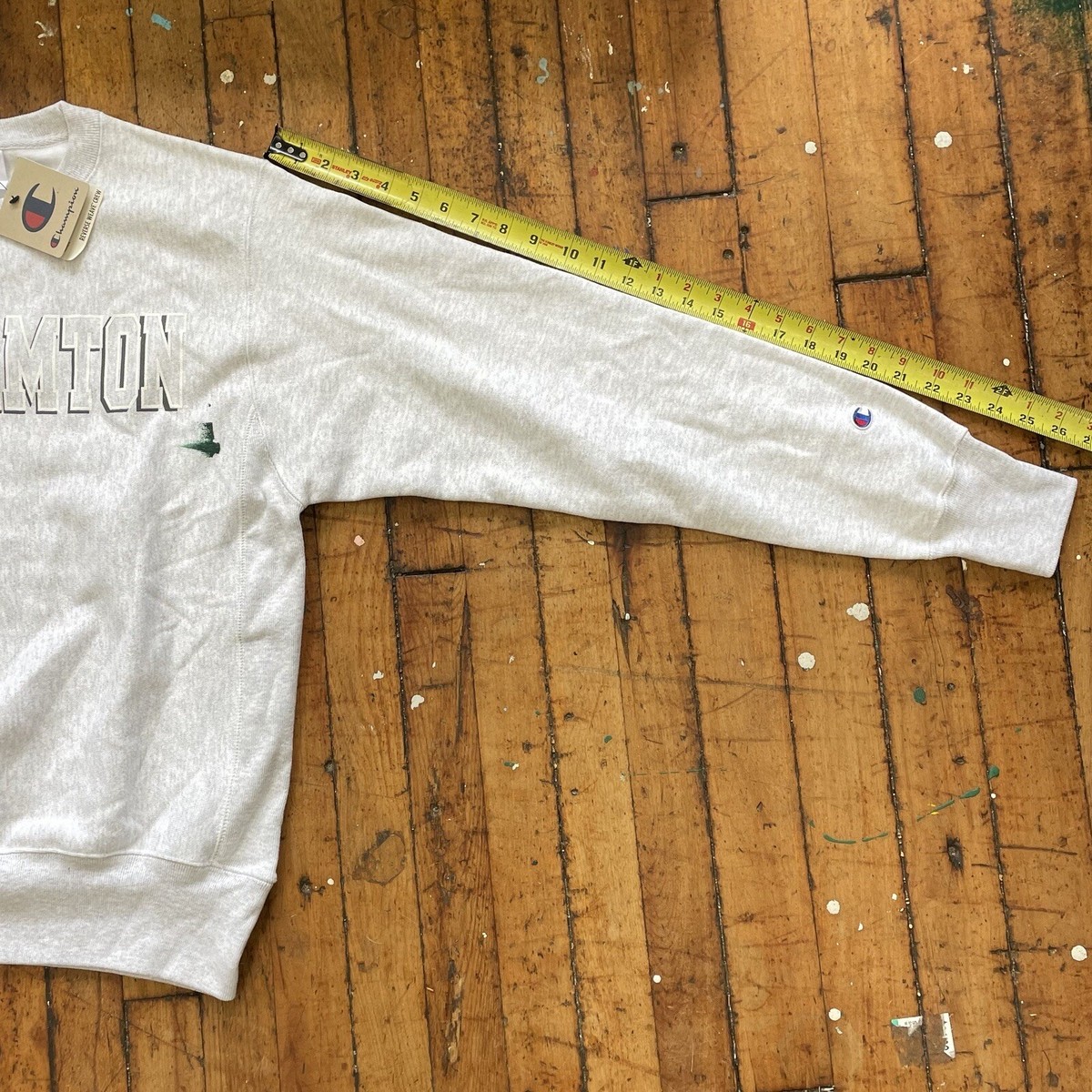 BINGHAMPTON University SM Gray Champion Reverse WeaveL Sweatshirt 