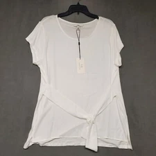 H By Halston Women White Sleeveless Blouse Size Large