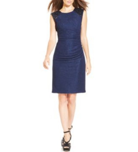 xscape beaded cocktail dress