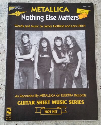 METALLICA - NOTHING ELSE MATTERS - SHEET MUSIC - GUITAR WITH TABULATURE - 1992 - Zdjęcie 1 z 4
