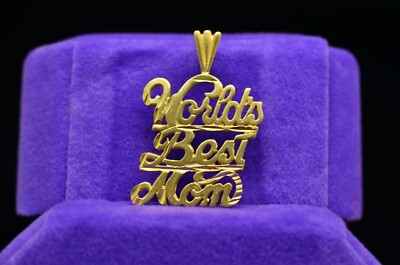 Michael Anthony 14K Gelbgold WELTBESTE MAMA Anhänger Charm