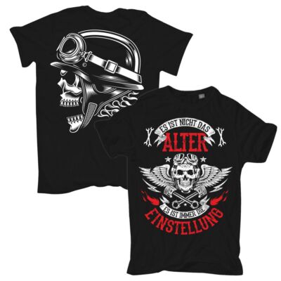 Biker It's Not The Age It's The Attitude Motorcycle T-Shirt S to 10XL