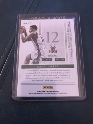 JABARI PARKER 2014-15 Panini Excalibur Rookie Card #157 | eBay