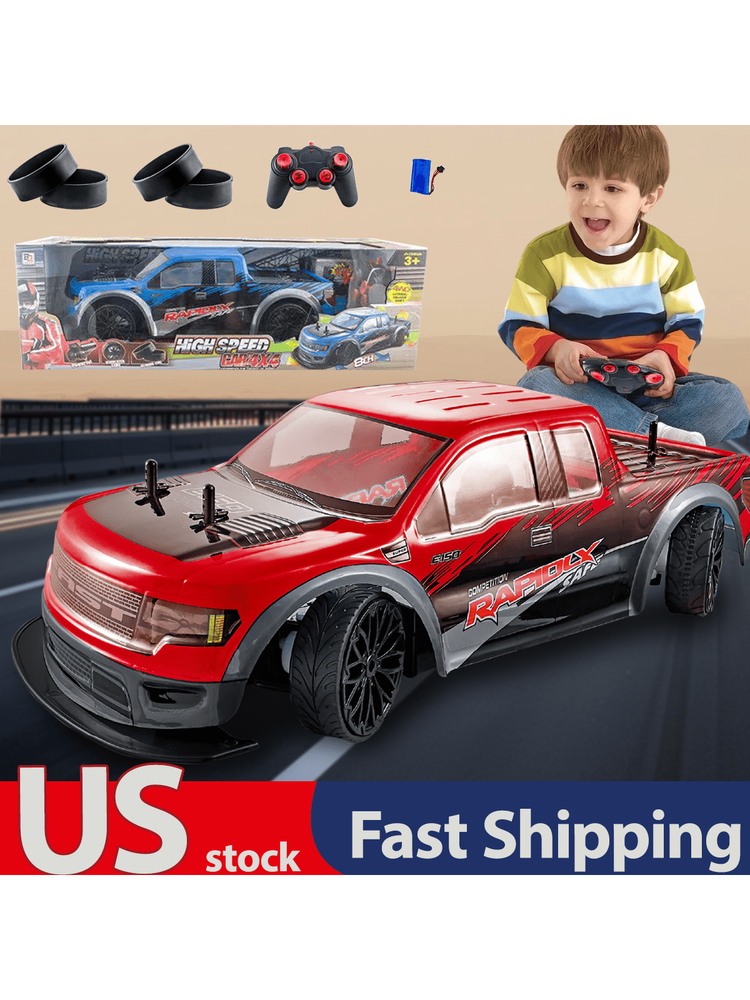 High Speed Off Road RC Race Car for Kids with 2 Batteries and Drift Mode