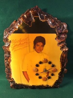 MICHAEL JACKSON THRILLER “HUMAN NATURE” WOOD LACQUERED ALBUM CLOCK
