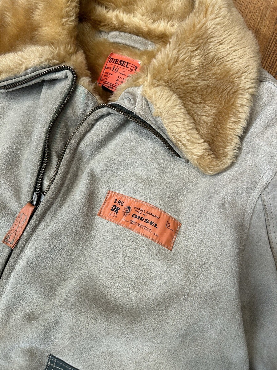 Vintage Diesel Cowhide Deck Jacket Fur Lined RARE Archive Vintage Diesel Cowhide Deck Jacket Fur Lined RARE Archive