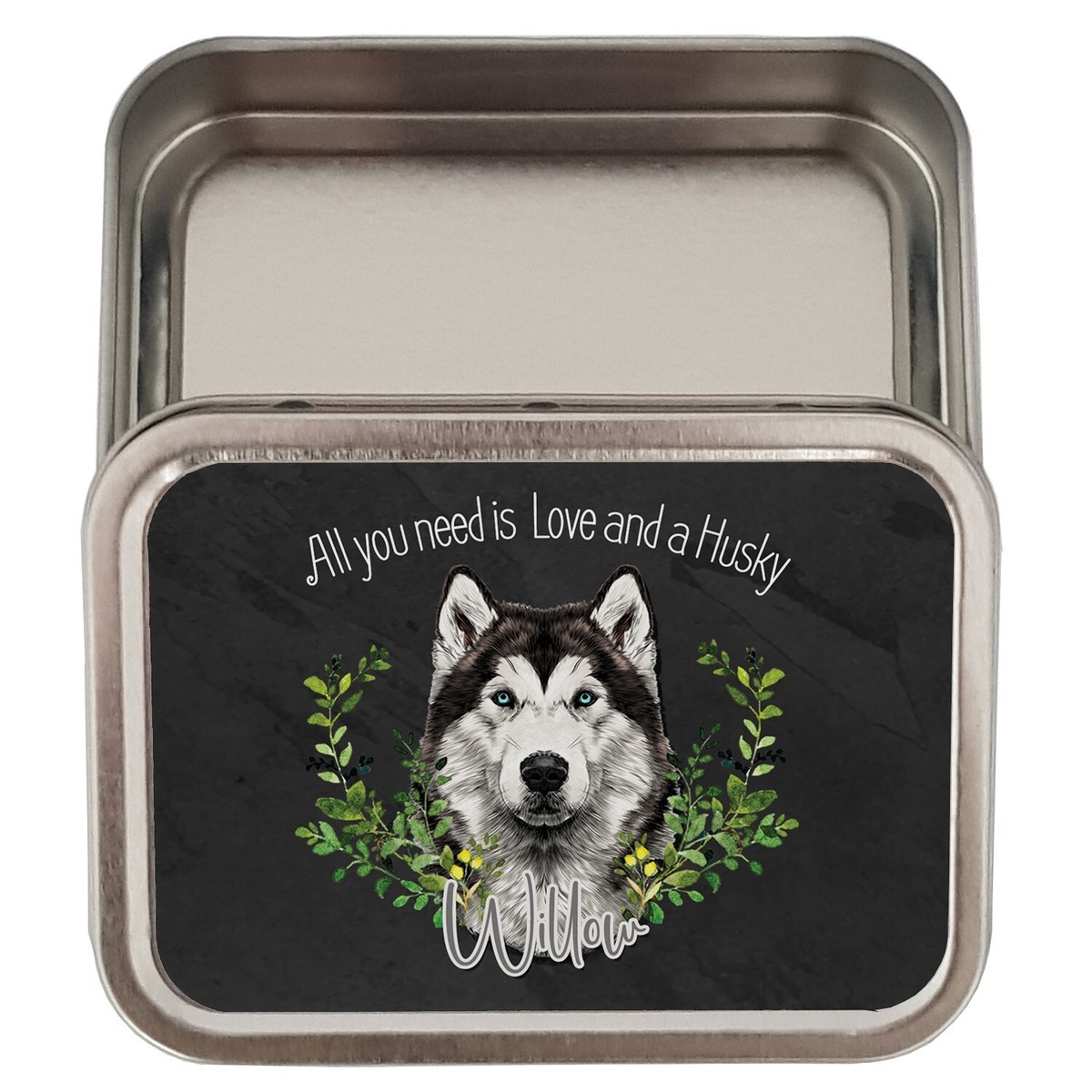 Personalised Husky Tobacco Tin 2oz Dog Baccy Smoking Womens Cute Gift NDD34 