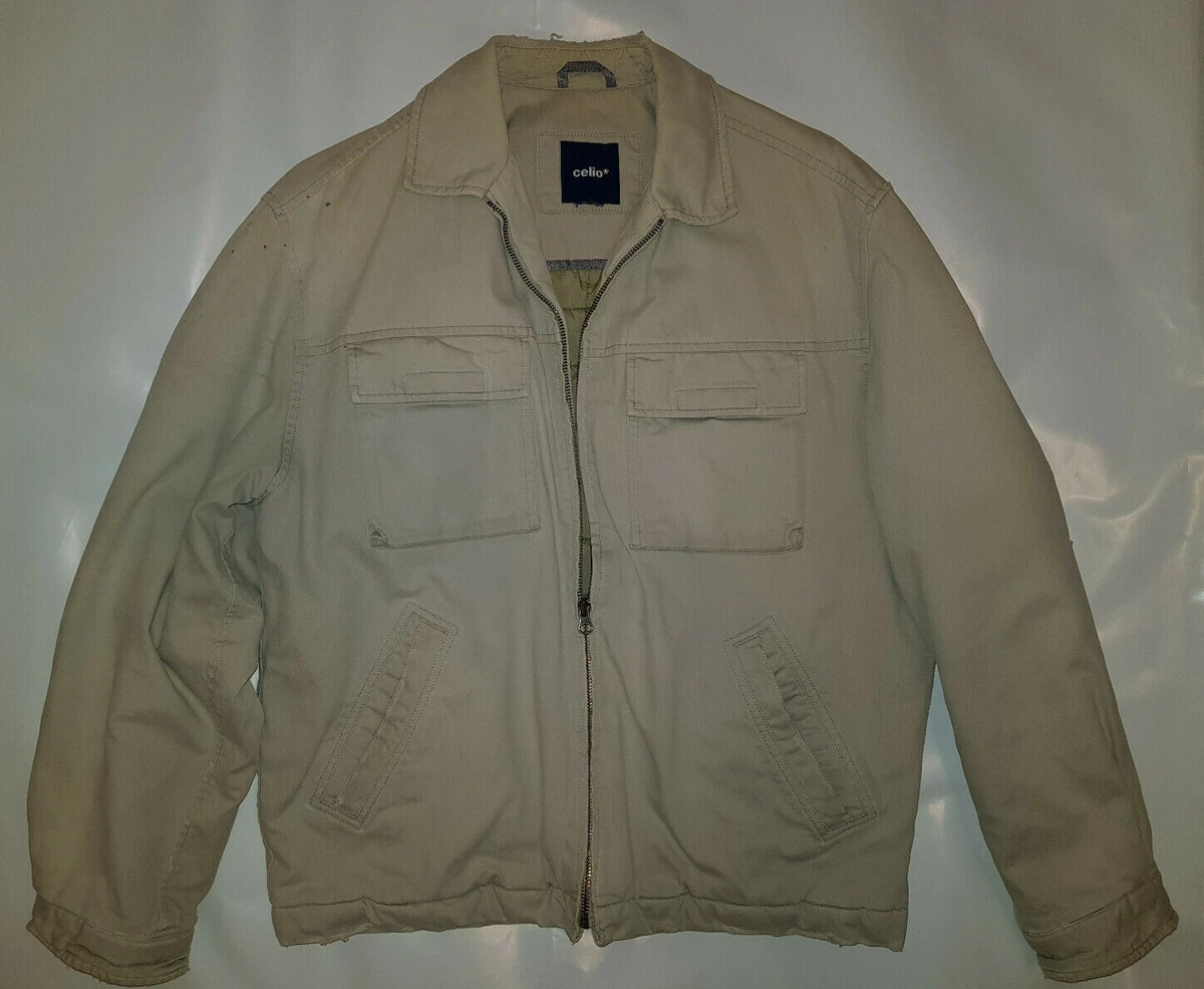 Veste Celio Coton Doubl matelass e Beige Taille M eBay