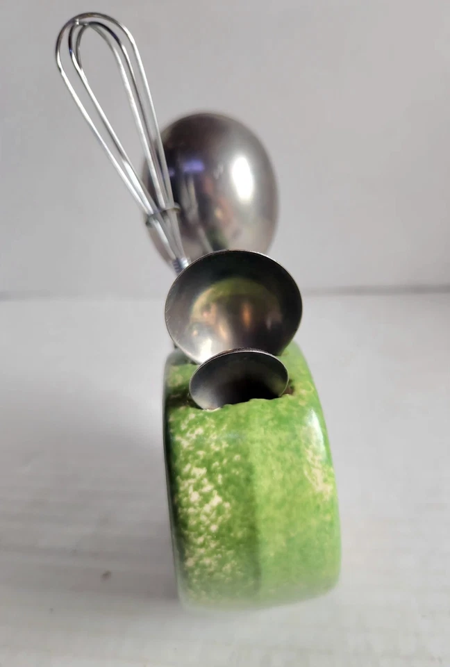 Unique Heart Ceramic Utensil Measuring Spoon Holder Lighthouse Scene Handmade? - Image 4 of 4