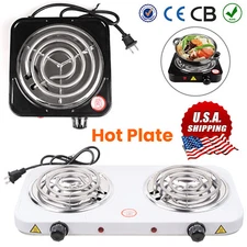 1000/2000W Portable Electric Single Double Burner Kitchen Hot Plate Stove Cooker