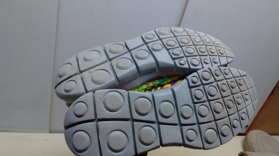 Bernie Mev Blue Yellow Fabric Slip On Mary Jane Wedge Ballet Women Shoe  9.5M 40 - Image 4 of 4