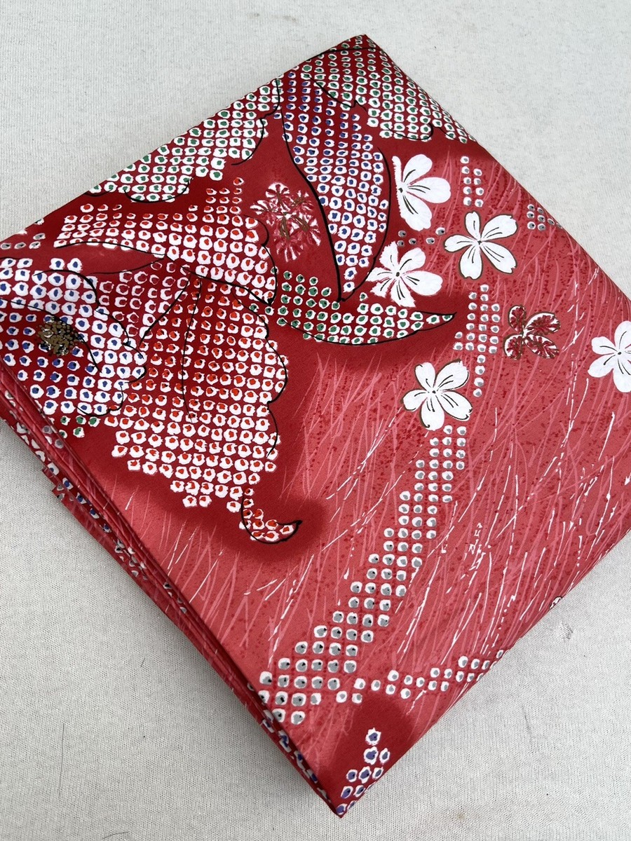 KimonoBeanie 試作品 Vintage Kimono Shibori Pattern Japan Kanebo Cotton Sateen