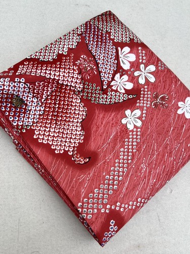 "Vintage Kimono Shibori Modello Giappone Kanebo Cotone Teen Tessuto 4,44 yds x 42""" - Foto 2 di 15