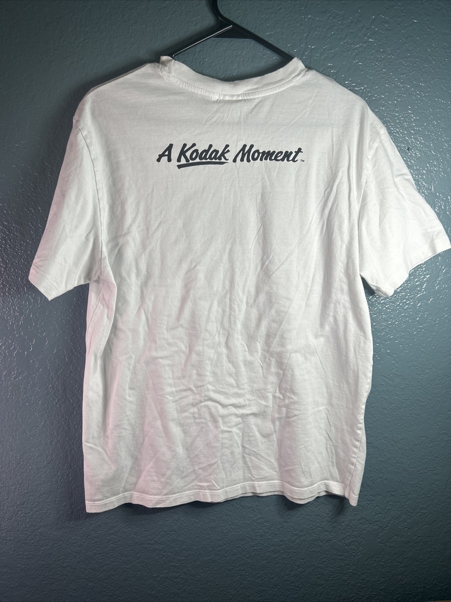 ★KODAK★ Mailer Graphic Short Sleeve T-Shirt WHITE H&M Kodak T-Shirt Mens Size Small White Short Sleeve A Kodak
