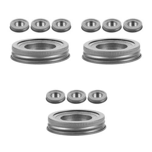 3 Sets Mason Jar Candle Lid Insert Metal Holder Inserts
