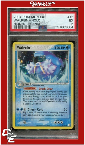 EX Hidden Legends 15 Walrein Holo PSA 5