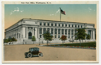 Prelinen Postcard - Washington, D.C. - New Post Office