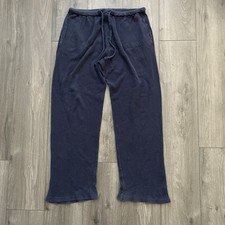 Polo Ralph Lauren Mens L Waffle Knit Thermal Pants Blue Sleepwear