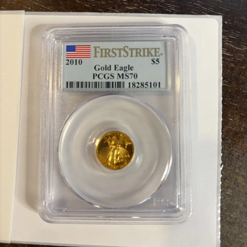 2010 - 1/10 oz American Gold Eagle $5  - FIRST STRIKE - PCGS MS70 ~BEAUTIFUL-101