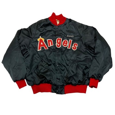 Vintage LA Angels Satin Bomberjacke Herren XL Don Alleson USA Made Baseball