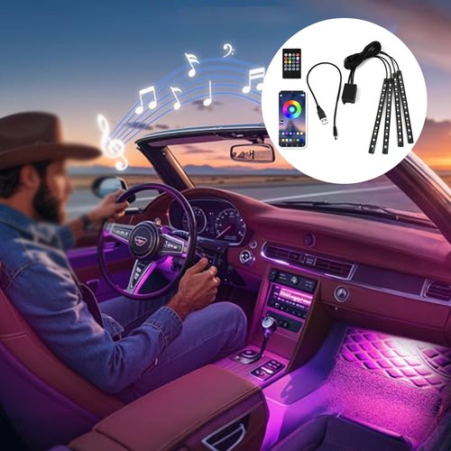 Car LED Lighting with App Control for Easy Color and Brightness Adjustment
