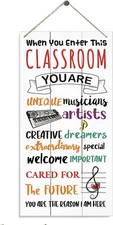 Classroom Decor Signs, Decorative Wood Hanging Wood Plaque, Rustic Door Sign, Cl