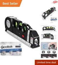 Multi-Purpose Laser Leveler with Backup Battery - Easy Operation for Home Use