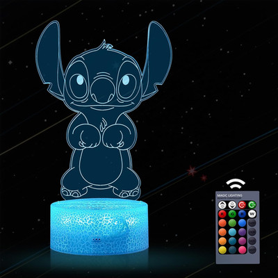 Cute Night Light, 3D Bedroom Decor Birthday Christmas Party Smart Remote Control