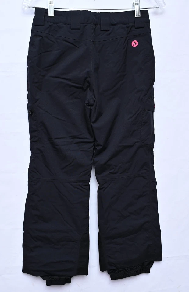 Pantalones Marmot Negros Esquí Nieve Niñas Exterior Bolsillos con Cremallera Talla Grande Foto 3 de 4