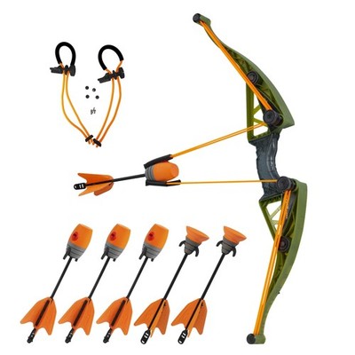 Air Hunterz Z-Curve Bow Pack, 1 Green Bow, 4 Orange Zonic Whistle and 2 Orang...