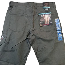 Weatherproof Adventure Pants Mens 32x30 Olive Stretch Zip Phone Pocket NWT