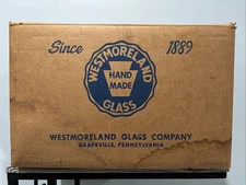 Westmoreland Glass Punch Bowl Paneled Fruit Complete Set 15 Pieces Very Nice