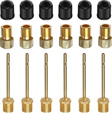 6 Pack Presta to Schrader Valve Adapter Kit, Convert Tire Valve for Bike, eBIke,