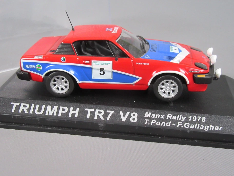 D790 IXO Triumph TR7 V8 #5 Manx Rally 1978 UK Pond Gallagher 1:43 + Scatola - Immagine 2 di 4
