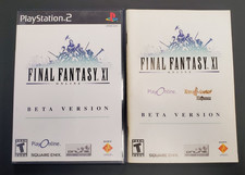 Final Fantasy XI Online Beta Version Sony Playstation 2 PS2 with Book