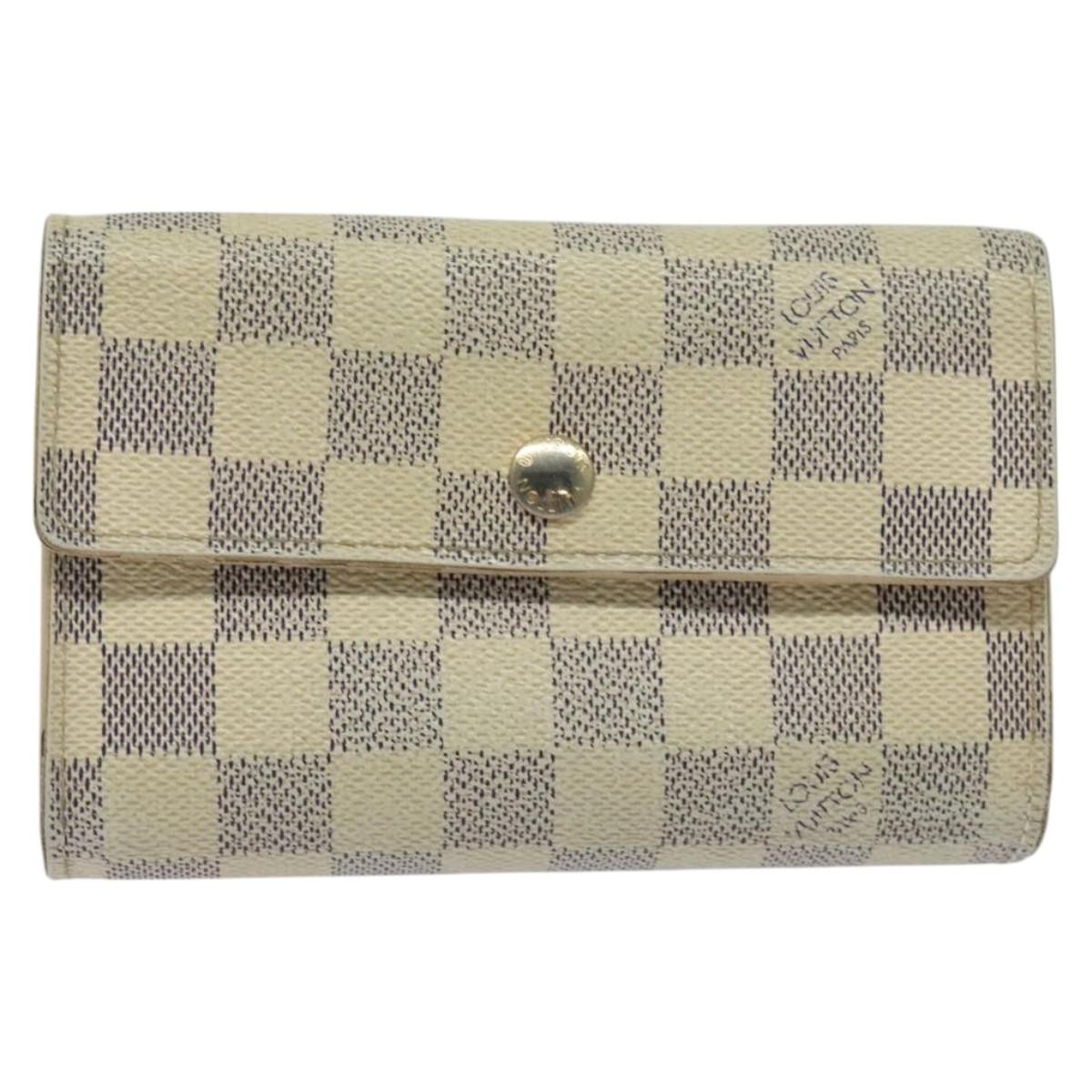 LOUIS VUITTON Damier Azur Portefeuille Alexandra Wallet N63068 LV