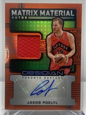 2024-25 Obsidian Matrix Material Autos JAKOB POETL Orange 31/75 #MM-JPT